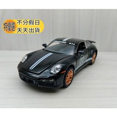 宅米吉 1:32 保時捷 911 黑色合金模型車 聲光車, 1個, 黑色
