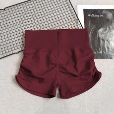 女高腰收腹蜜桃臀健身三分短褲