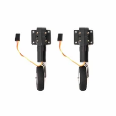 2PCS 미니 25g 서보 금속 웜 유형 전자 개폐식 랜딩 기어 높이 113/77mm RC 드론 고정 날개 DIY 액세서리, 01 Height 77mm