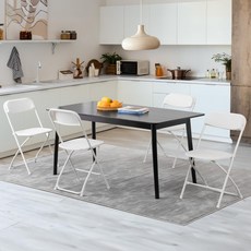 모아니스 플라스틱 접이식 의자, 화이트, 4개