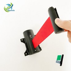 주차 차단벨트 벽걸이형 바리게이트 출입금지, 스테인리스 2m 레드 블랙 도장, 1개