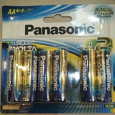 Panasonic 1.5V 鹼性電池 共6顆裝, 3號電池, 1個