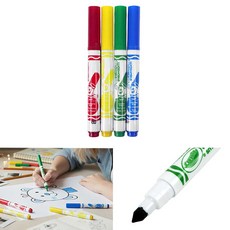 유치원 어린이 색칠공부 마카펜 학교 교실 꾸미기 드로잉 미니마카펜 4색