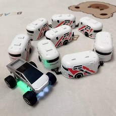 원격 제어 멀티 트레일러 RV 다중 섹션 열차 가능 3단 변속 충전 장난감 자동차, 배터리 25분, 1개, 흰색(흰색 8개)+액세서리