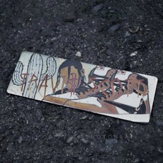 《鈦片工坊》Travis Scott鈦片長型反光片 倒購 鈦合金鈦片, 金色, 1個