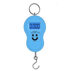 50kg 휴대용 디지털 미니 손저울 낚시, 1개, 블루