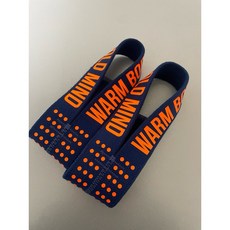 WARM BODY COLD MIND WBCM 拉力帶，加厚耐磨，輔助背部訓練，提升抓握力, WBCM 藍橘, 1個