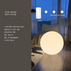 LED 무드등 특이한 무선 충전식 침 거실 침실 달, 25CM/충전식/삼색 리모컨 9W 이하