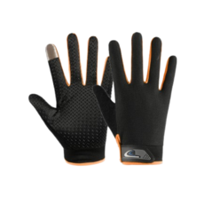 블룸온 사계절 논슬립 오토바이 배달 장갑 양손 세트, 블랙오렌지