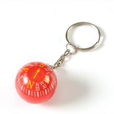 어보브노말 아웃도어 온도계 나침반 키링, 1개, 10. 레드 2P