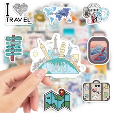 세계 여행 스티커 휴일 관광 장난감 선물 데칼 스크랩북 저널 노트북 병, 01 CHINA, 03 60pcs