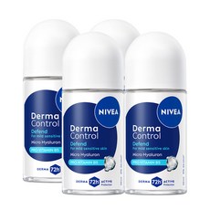 니베아 데오드란트 더마컨트롤 디펜드 롤온 50ml 4개