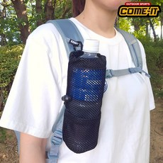 컴잇 메쉬 등산물병파우치 등산배낭 물통파우치 물병파우치 등산파우치, 블랙