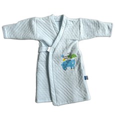 舒適寶貝軟暖棉日式長袍，幼兒寶寶秋冬保暖連身睡袍