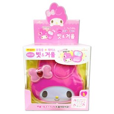 마이멜로디 손거울 브러시 세트 미용거울 깔끔한디자인 오픈기념품 기념품 테이블거울, 1개