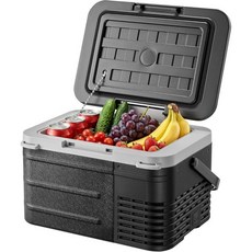 EKOJUCE 12볼트 자동차 냉장고 11쿼트10L 전기 쿨러 -4 ℉68 ℉ 휴대용 자동차 냉장고 1224V DC 및 100-240V AC 실외 트럭 RV 캠핑용 자동차 냉동, 11QT, 10L
