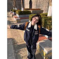 COSYEVNO 여성 봄가을 아우터 패션 빈티지 캐주얼 긴팔 상의 XT-8