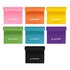 스타스포츠 TPE 밴드 EU564 7가지 단계 재활치료 요가 피트니스 필라테스 물리치료 각종 스포츠 근력향상, Green