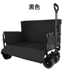 500斤强承重侧开沙发款露营推车 可坐可躺户外座椅营地车, 1個, 沙發款黑色(強承重不偷料)
