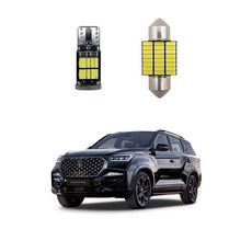 제삼오스토어 쌍용 2021년형 올뉴렉스턴 LED실내등 스포츠 악세사리 시인성 화장거울 전방미등 교체형, 글로브박스등(31mm/1)