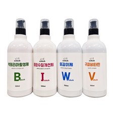 EOBOB 물갈이제 종합수질개선제 구피비타민 박테리아 활성제 4종 500ML 총 2000ML, 4개