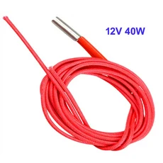 3D 프린터 부품 12V/24V 40W 히팅 파이프 세라믹 카트리지 튜브 620mm 1m 길이 액세서리, 02 for 12V