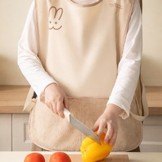 살림살림 민소매 데일리 다용도 조끼형 앞치마, 1개, 브라운