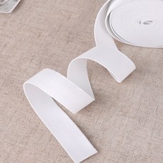 짱패브릭 (450cm)고탄력-이중직고무밴드-화이트, 25mm, 1개