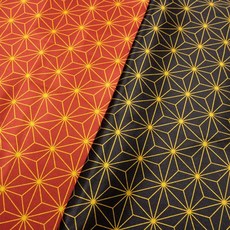 秀士緞布 和柄麻の葉 仿緞面布料, 紅色,尺, 1個
