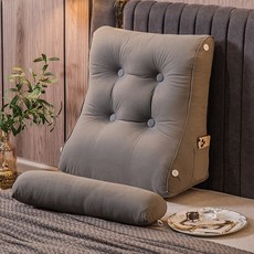 등쿠션 허리쿠션 침대 메모리폼 요추보호 받침대, 1개, D. Qianxun중간 회색