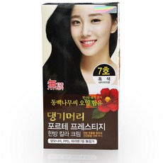 댕기머리 포르테 한방칼라크림 염색약, 흑색, 1개