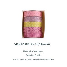 5 롤 포레스트 스크랩 와시 테이프 세트 다채로운 꽃 수채화 식물 데코 마스킹 스크랩북 접착제 DIY 저널 공예 216188, SDRT230630-10