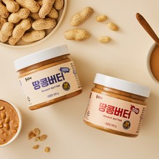 [런칭특가] 꿀이구마 100% 땅콩버터 크리미 1병+크런치 1병, 2개, 300g