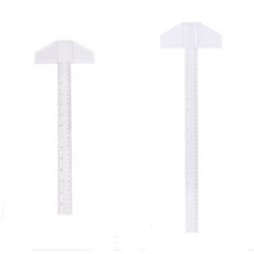 건shop디자인 플라스틱 설계용 T자 직각자, 35cm