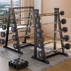 바벨 정리대 역기봉 거치대 체육관 랙 하프랙 중량봉, 2. 화이트 (5칸)