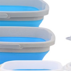 TW 휴대용 폴딩 바스켓 손잡이 세차 캠핑 바구니, 10L - 사각, 사각, 10L