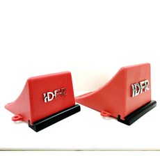 IDFR 車擋 輪擋 車輪擋 輪胎擋 止滑 防倒退 卸貨 斜坡 停車安全 小款 紅色 2入, 2個