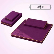 절방석 두꺼운 대형 원형 에스닉 캠핑 명상, J_바이올렛-자수x베벨