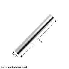 20/25/30cm 스테인레스 스틸 비 롤링 반죽 베이킹 피자 양각 표면 핀 주방 용품, 01 8Inch