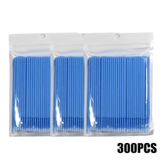 300pcs 일회용 마이크로 브러시 속눈썹 청소 연장 제거용 개별 도구 면봉, 1개