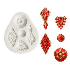 엔틱 보석 장식 데코몰드 [5구]