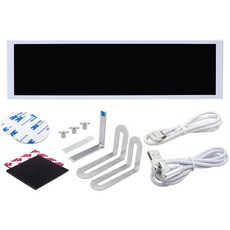 TURZX 후방 카메라 모니터 TFT LCD 9.2인치 USB 보조 화면 컴퓨터 케이스 1, 하얀색