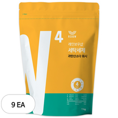 레인보우샵 과탄산소다 워시 세탁세제 리필, 1kg, 9개