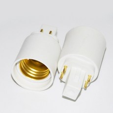 G24 ~ E27 어댑터 4PIN 램프 전구 변환기 홀더, G24-E27 adaptor, 1개