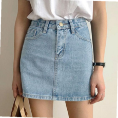 진청 워싱데님 캐주얼 미니 스커트 청치마 데님스커트