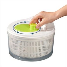 가정용 야채 탈수기 수동 워터 샐러드 스피너 건조기 핸드 주방 가정용 가제트, 하얀색, 1개