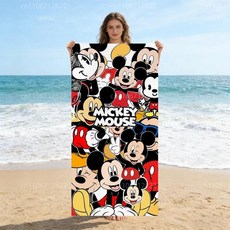 미키 오버사이즈 퀵 드라이 비치 타월 해변 여행 휴가용