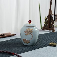 荷花青瓷密封罐, 汝窯, 1個