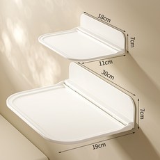 壁掛折疊置物架 床頭收納 免釘安裝, null