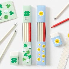 스마일 연필 지우개 색연필 세트 옵션 2